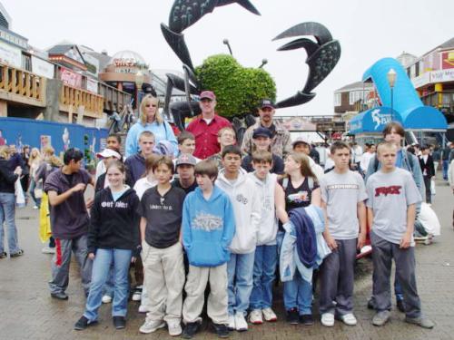 The kids posed at Pier 39