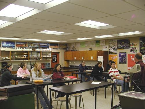 The high school science class at Big Valley High.